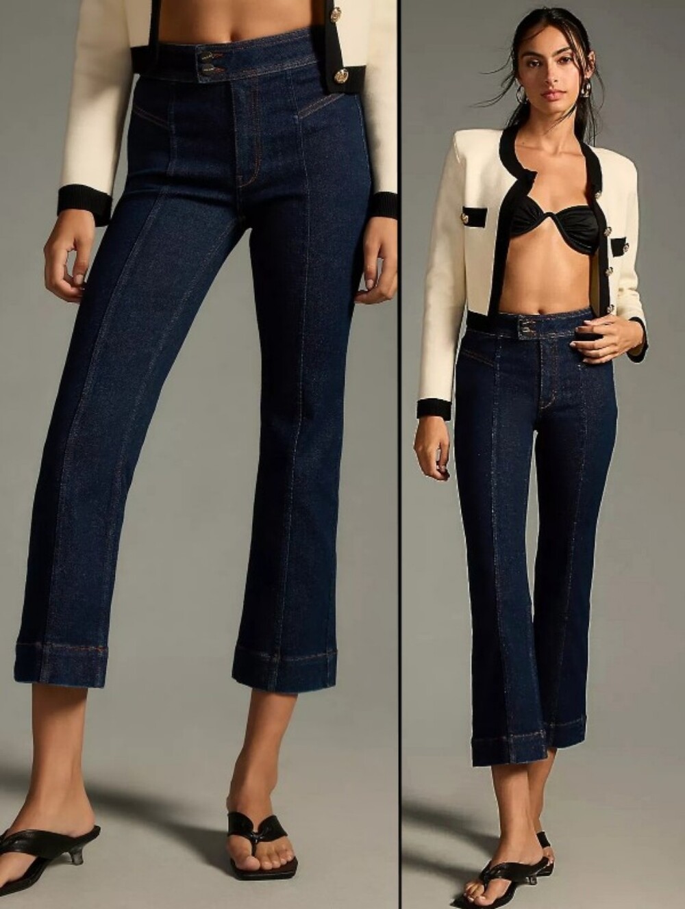 NEW Anthropologie Pilcro The Nyhavn Mid-Rise Cropped Flare Stretch Jeans 29P